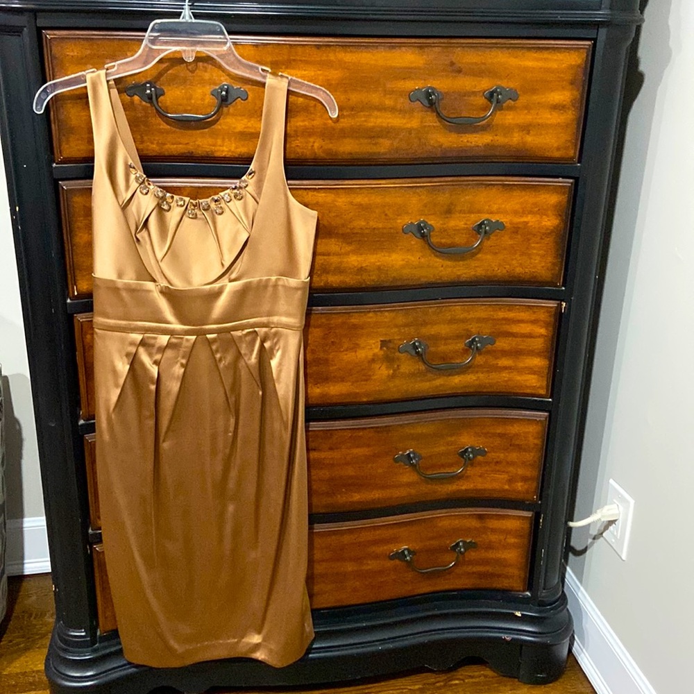 Gold cocktail dress